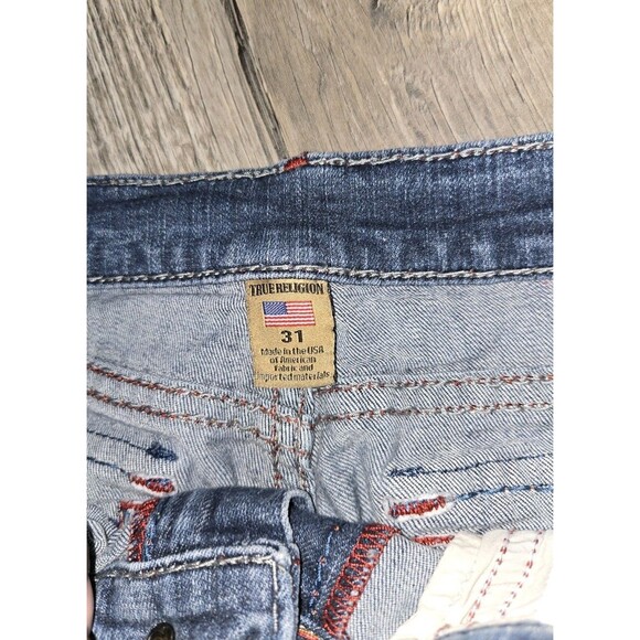 True Religion Cora Mid Rise Straight Dark Blue Jeans size 31 - Picture 3 of 7